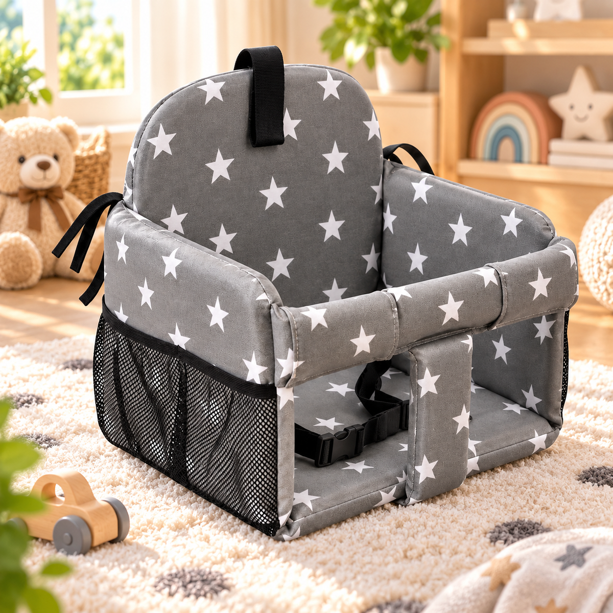 Siège confort bébé Bercée, motif Pluie d'étoiles