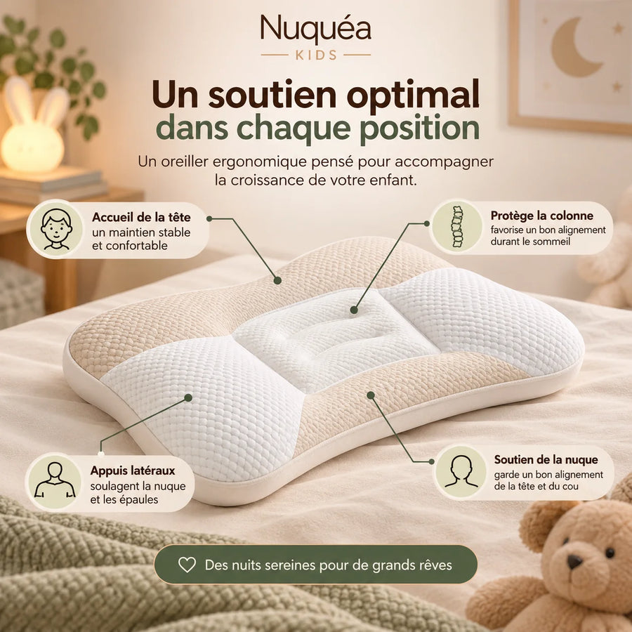 Nuquéa Kids — L'oreiller pensé pour sa nuque